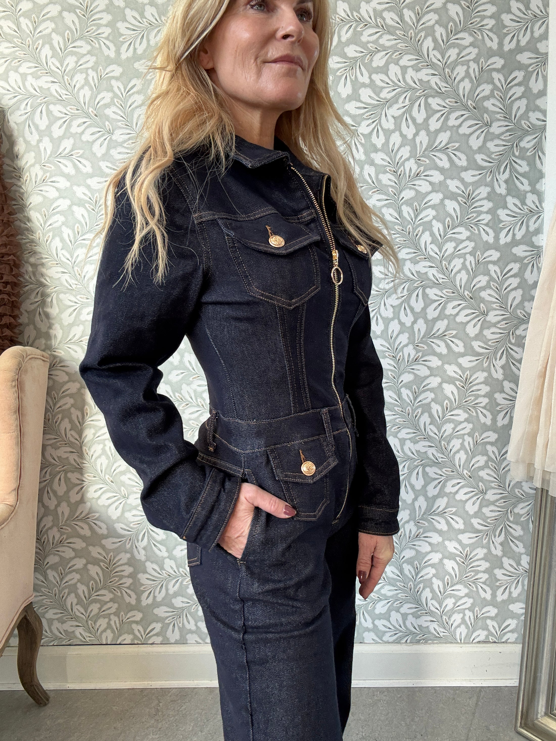 Denim jumpsuit Dark Blue