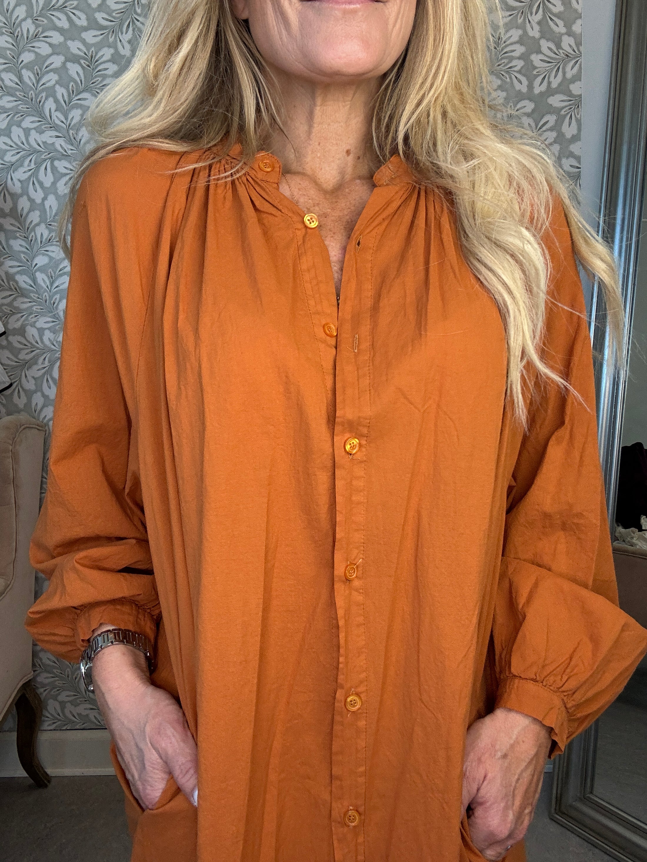 Boho kaftan shirtdress