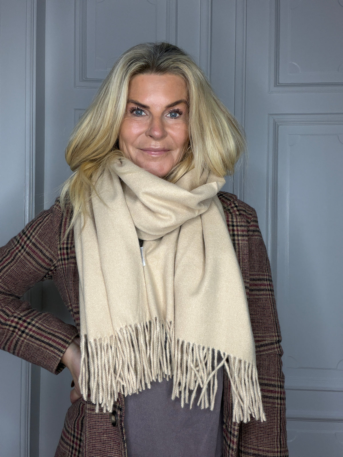 Cashmere scarf Offwhite
