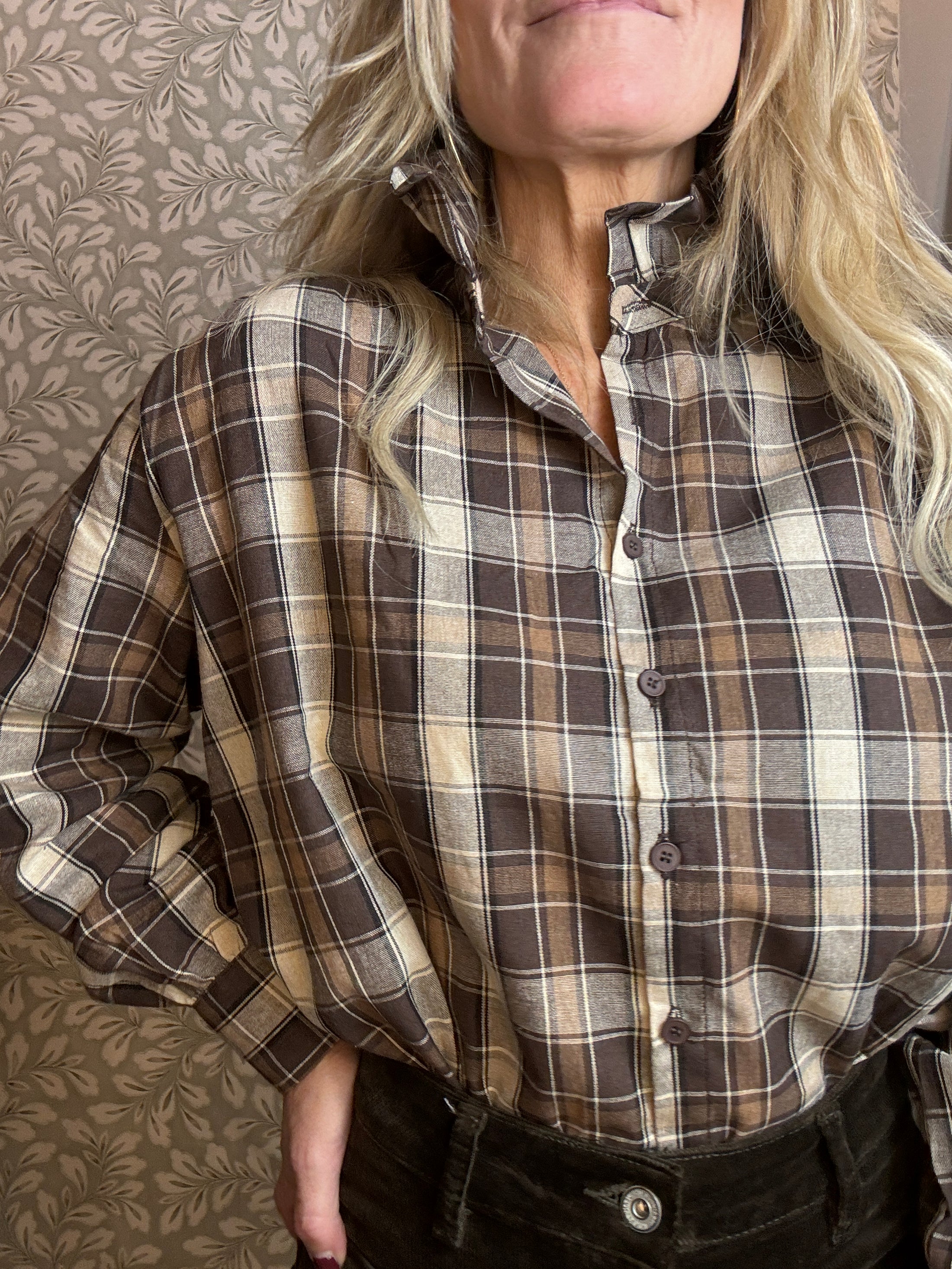 Chekered Shirt Brown