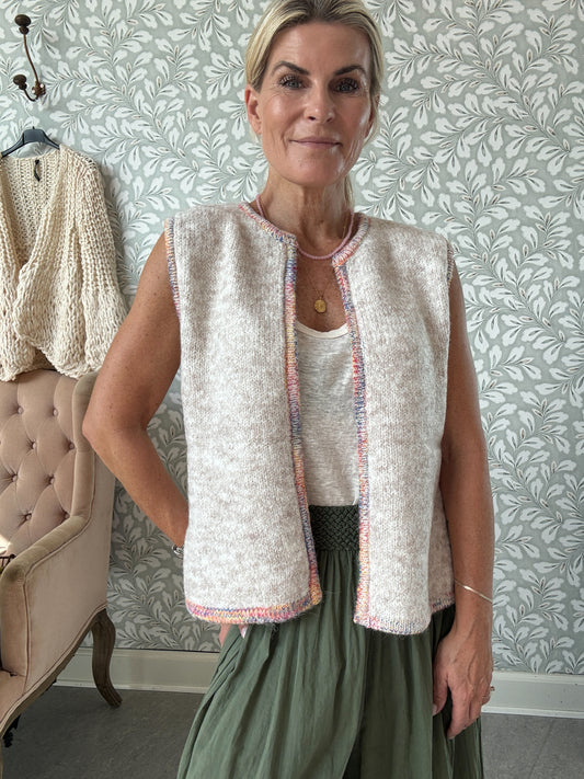 Knit Vest Beige