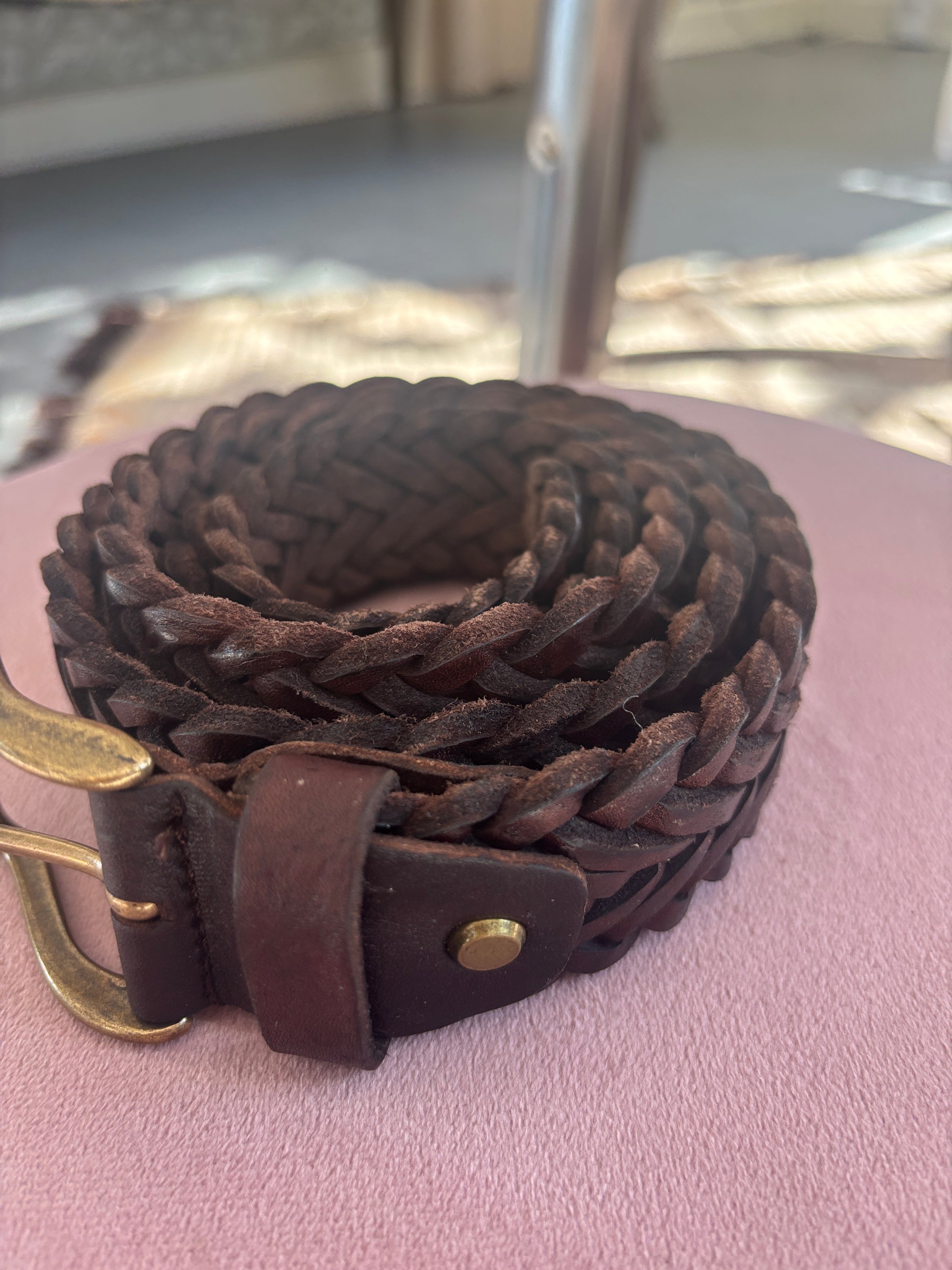 Retro leatherbelt Dark Brown